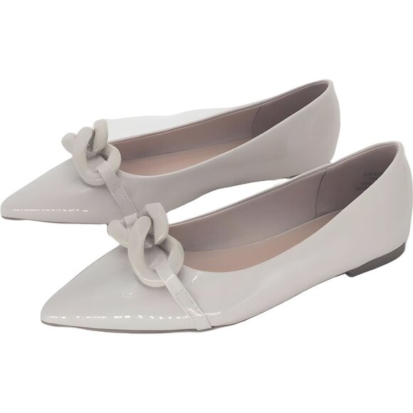 Journee Collection Clareene Women's Pointed Toe Flats Beige 8M - Picture 2 of 6